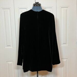 Talbots NWT Black Velvet Single Button Jacket Size 12 Petite